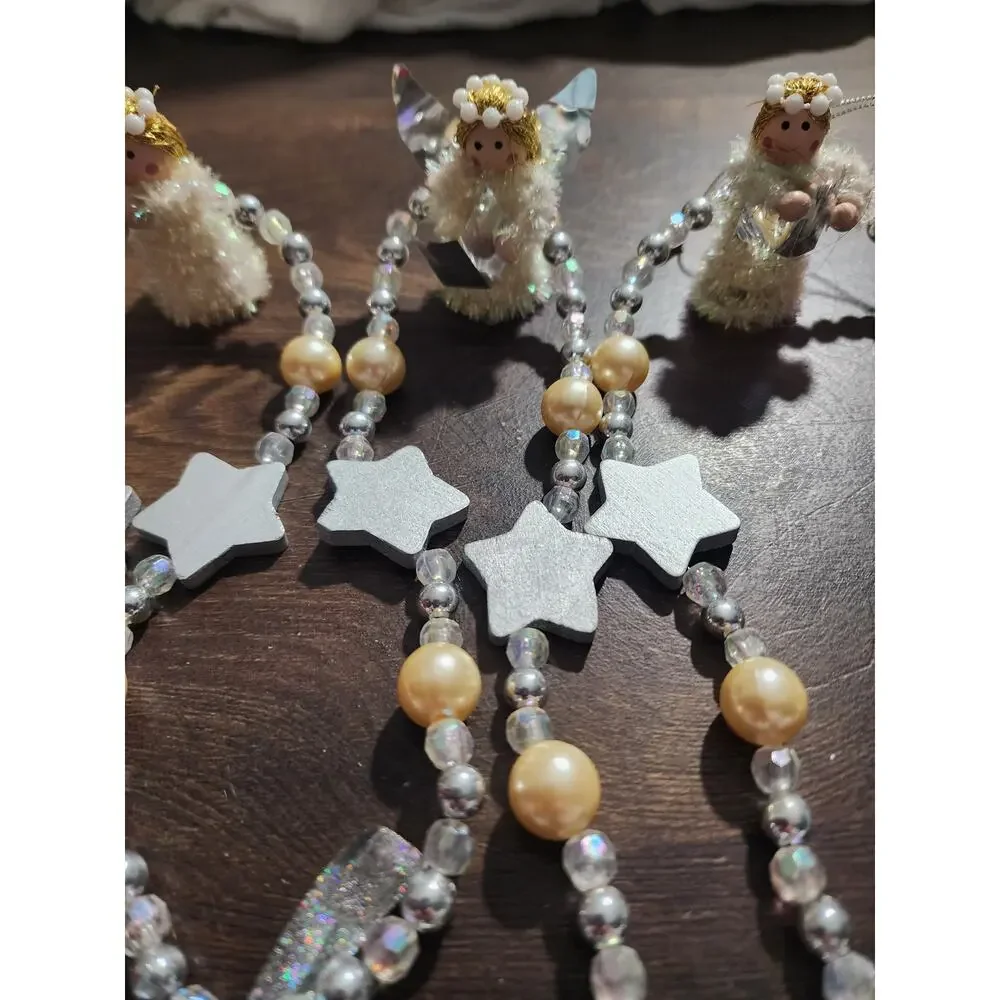 Avon Christmas Angel and star garland vintage 6 ft